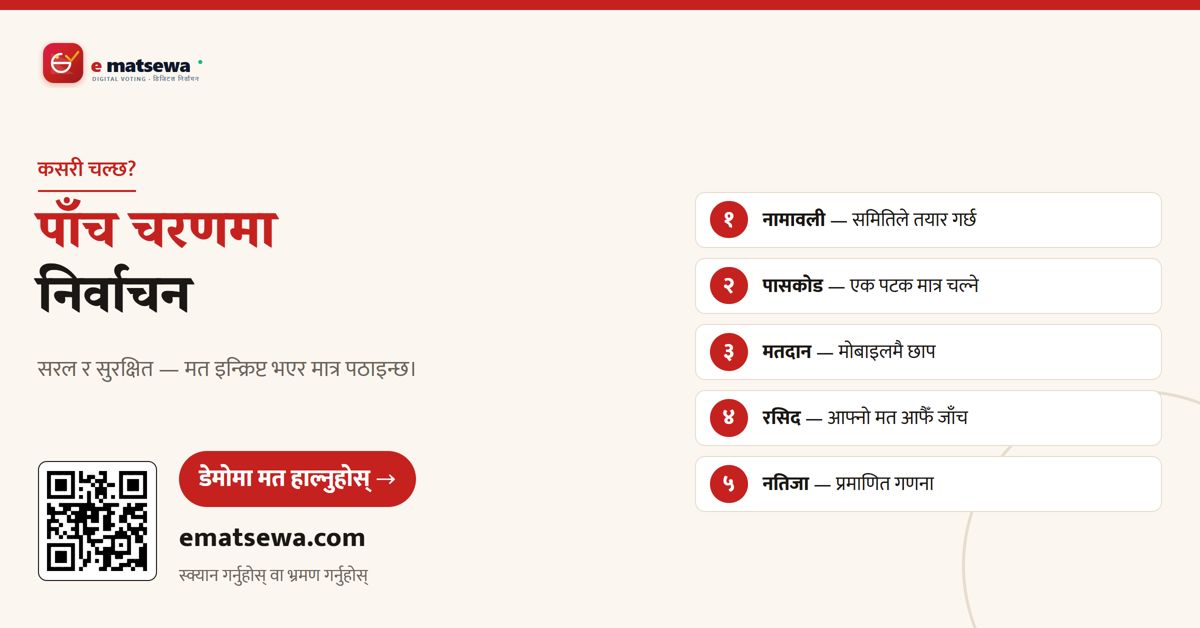 पाँच चरणमा निर्वाचन — e-matsewa